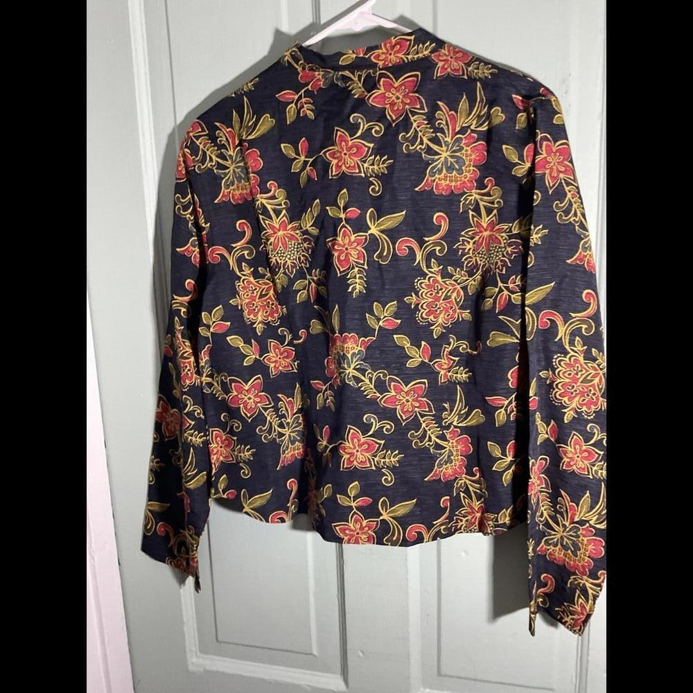 NTCO Nomadic Traders Linen/ Silk Button Up Blouse Size Large - Picture 7 of 8